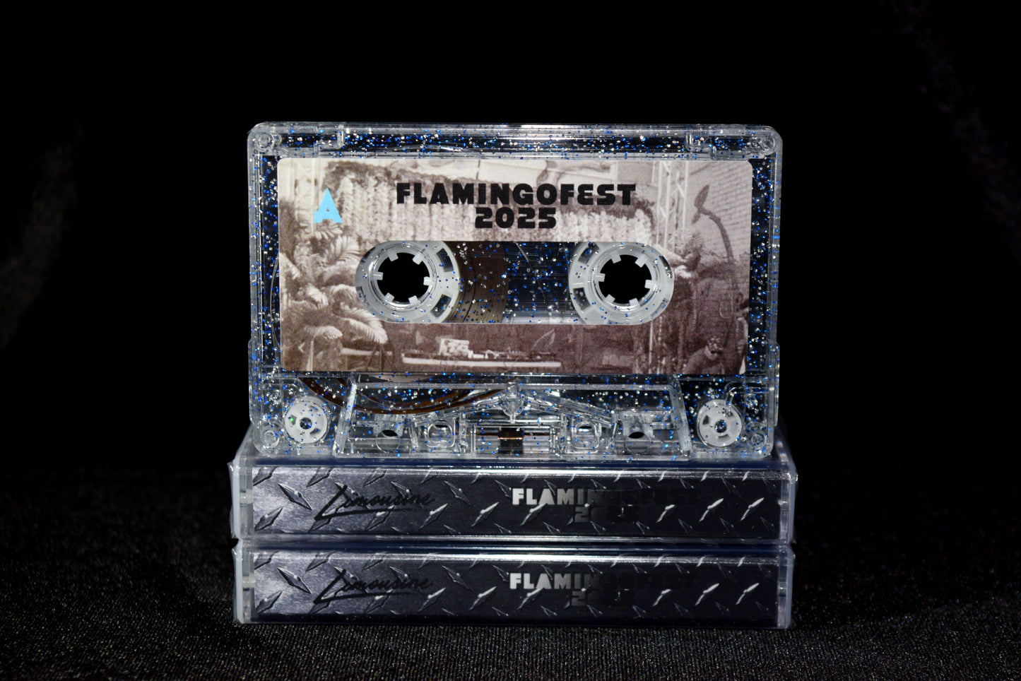Wrestling Wave Live at FlamingoFest 2025 Limited Silver & Blue Glitter 'Shimmer Pyro' Edition Cassette